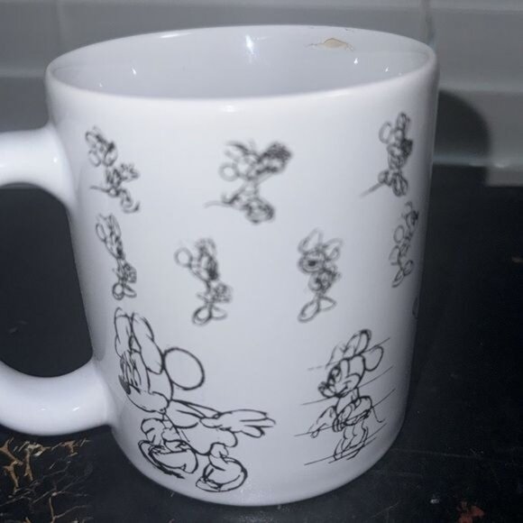 Minnie Mouse Character Construction Mug White & Black 4" Tall Disney Ceramic Tha - Picture 7 of 10